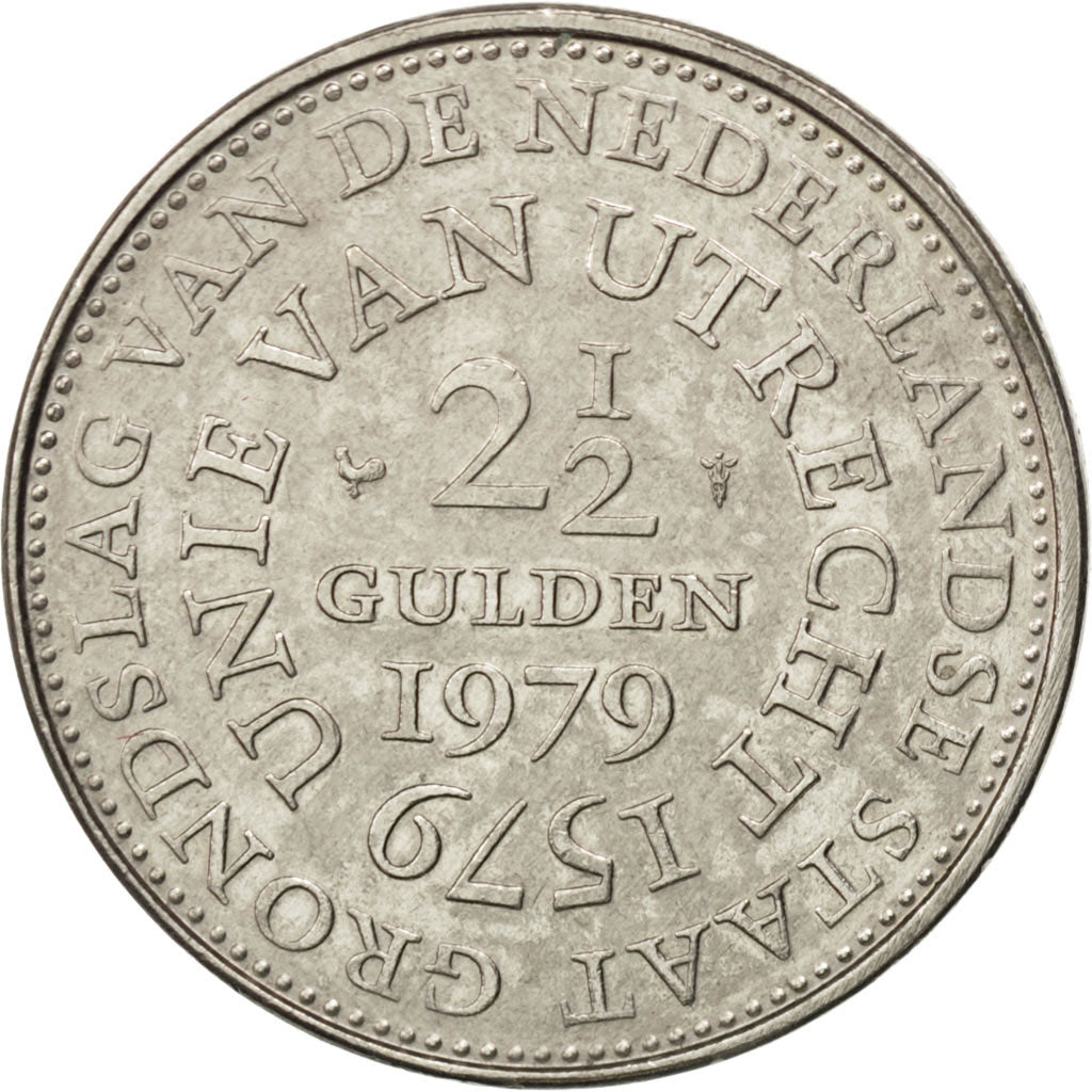 Monnaie, Pays-Bas, Juliana, 2-1/2 Gulden, 1979, TTB, Nickel, KM:197