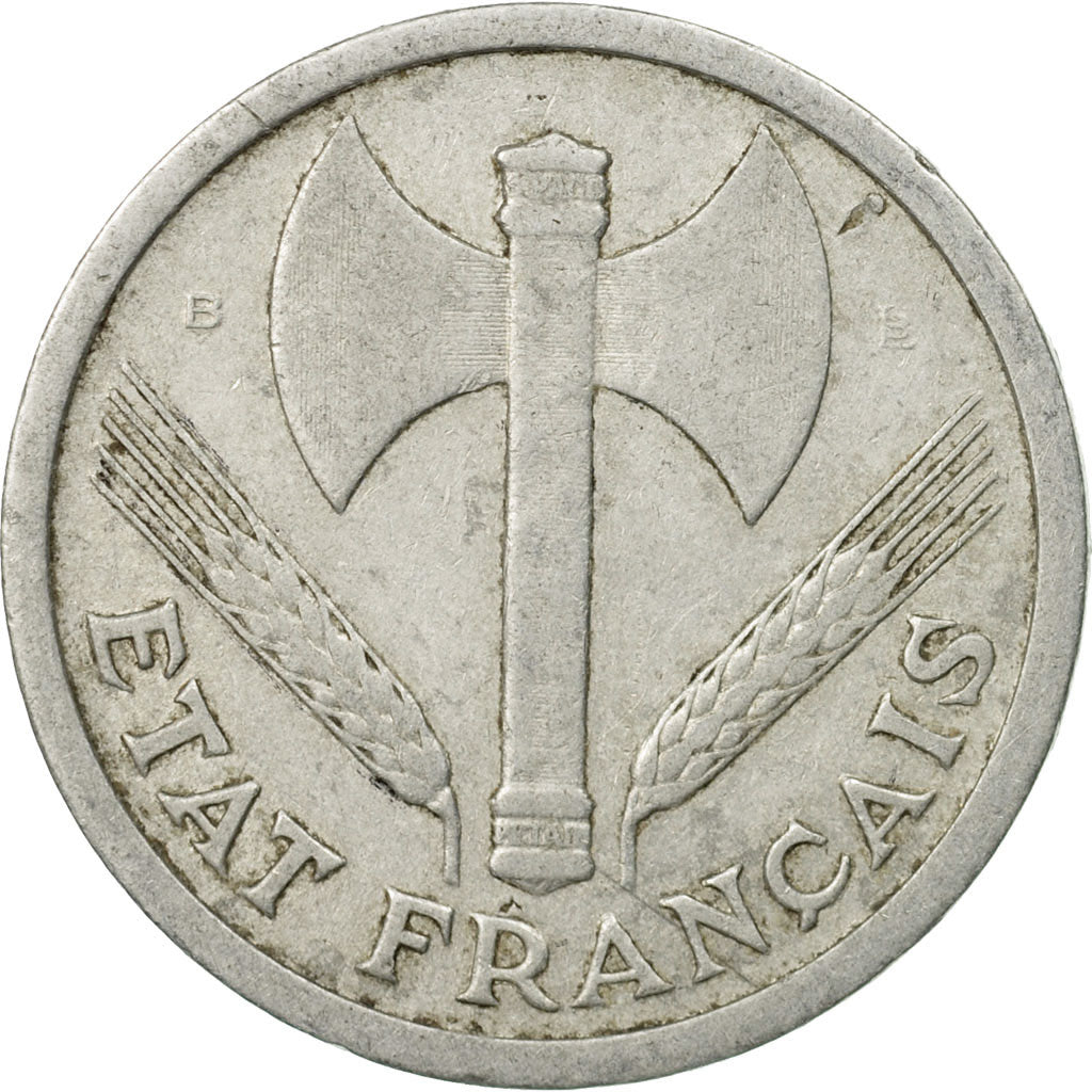 Coin, France, Morlon, 2 Francs, 1944, Beaumont - Le Roger, EF(40-45), Aluminum