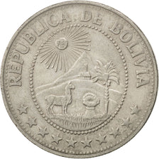 Bolivia, Peso Boliviano, 1974, BB, Acciaio ricoperto in nichel, KM:192