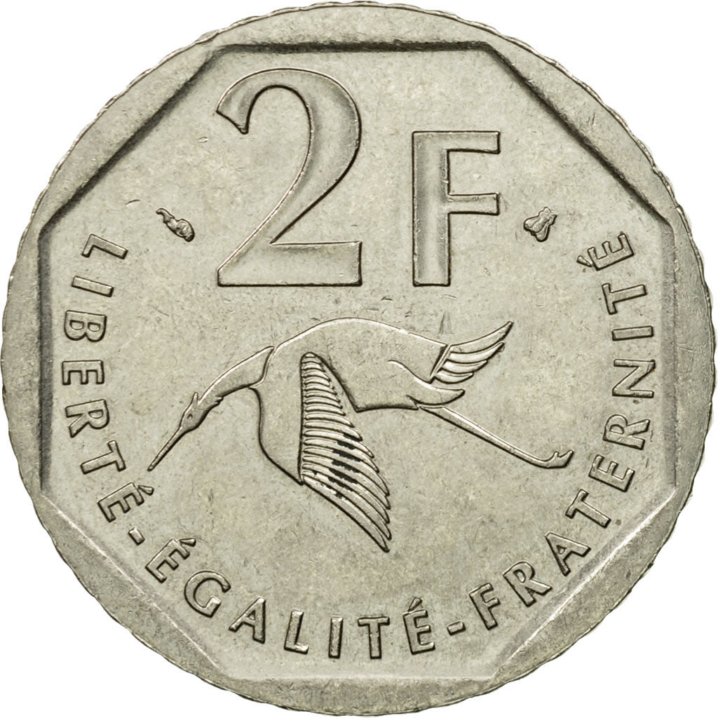 Coin, France, Guynemer, 2 Francs, 1997, Paris, AU(55-58), Nickel, KM:1187