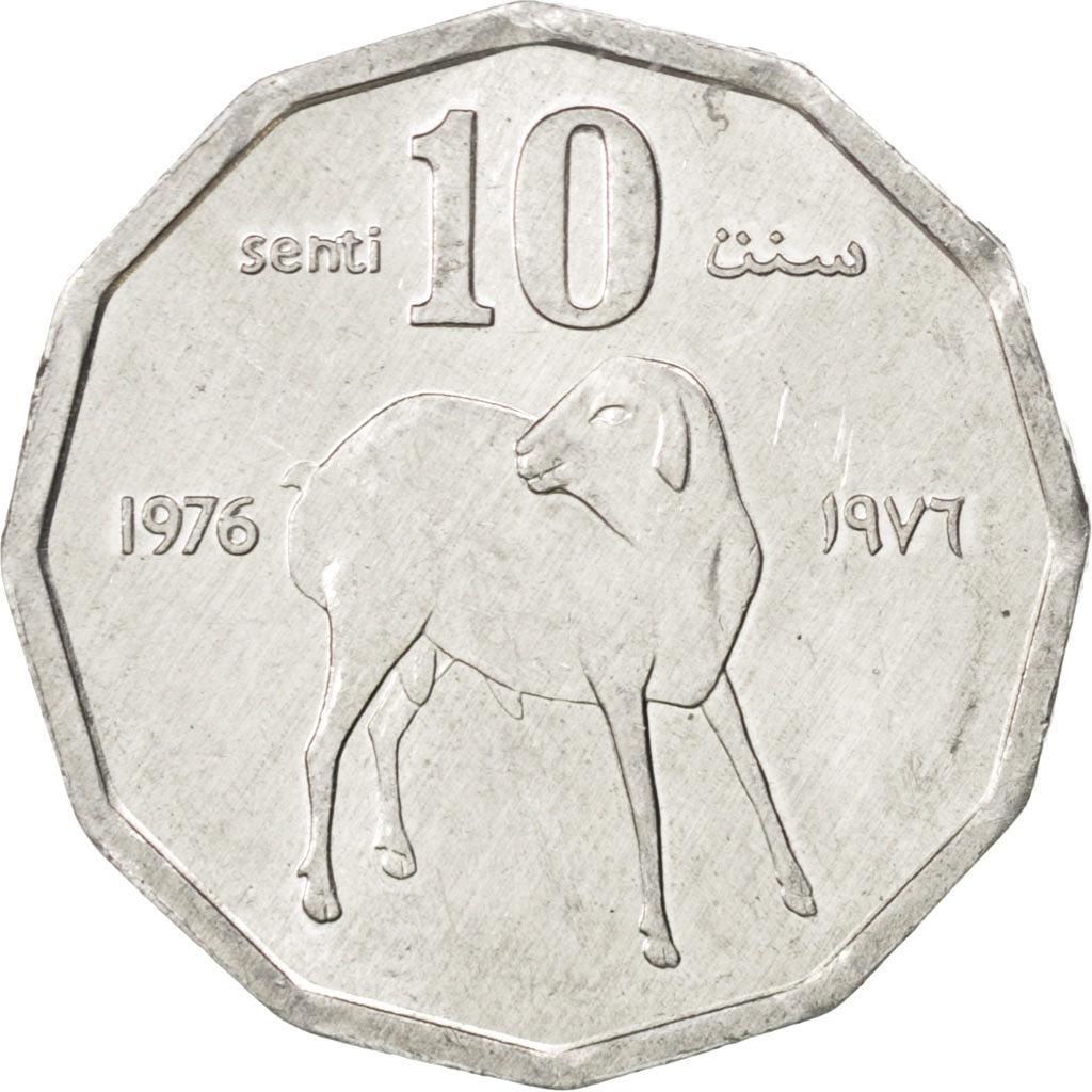 SOMALIA, 10 Senti, 1976, KM #25, MS(64), Aluminum, 23.5, 1.37