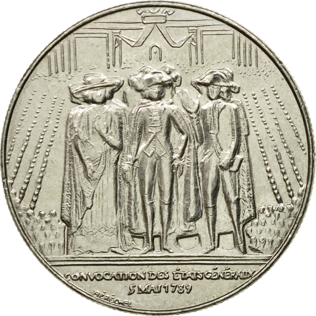 Coin, France, États généraux, Franc, 1989, Paris, AU(55-58), Nickel, KM:967