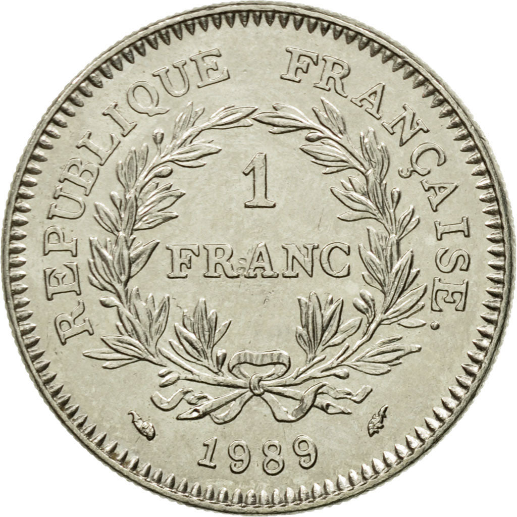 Coin, France, États généraux, Franc, 1989, Paris, AU(55-58), Nickel, KM:967