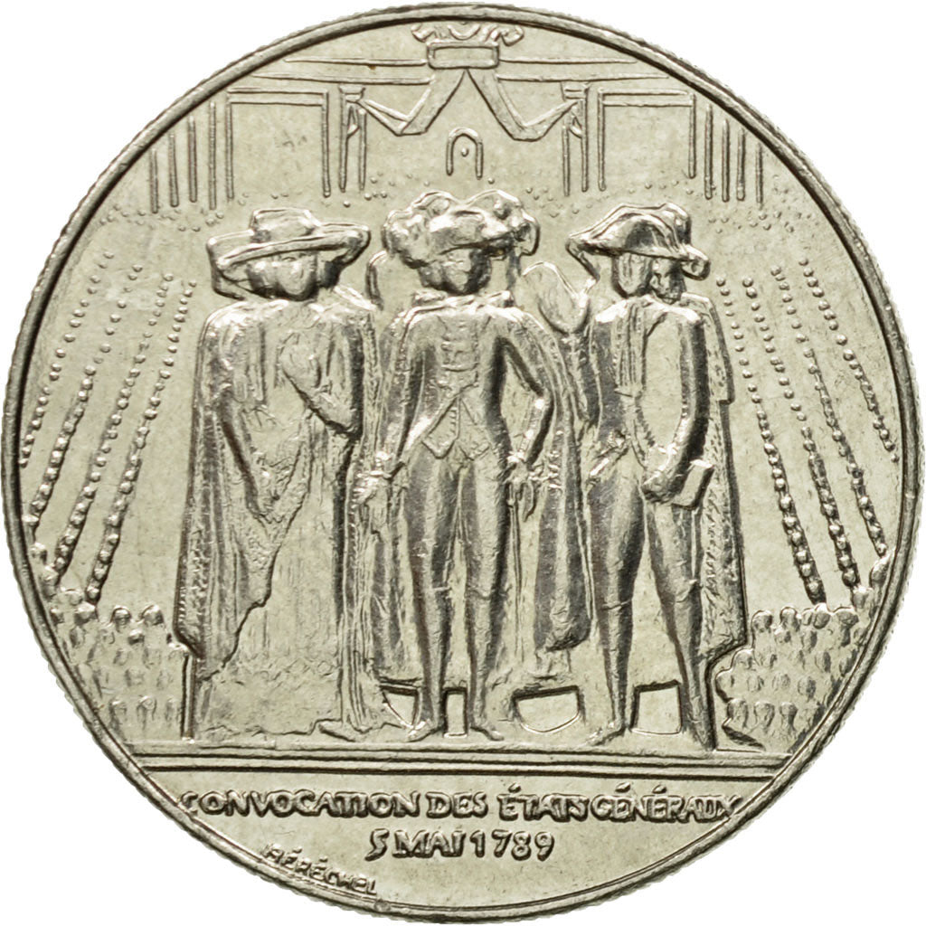 Münze, Frankreich, États généraux, Franc, 1989, Paris, VZ, Nickel, KM:967