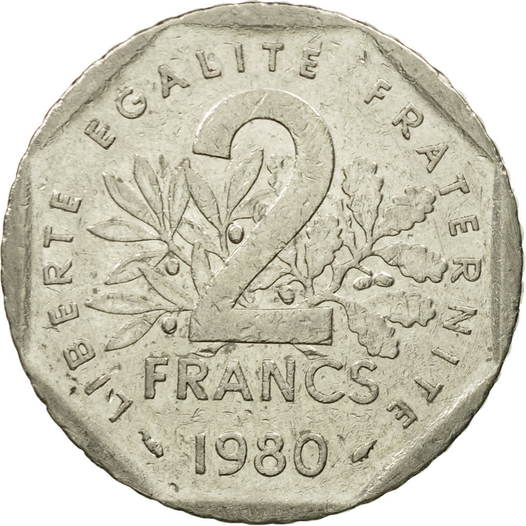 Münze, Frankreich, Semeuse, 2 Francs, 1980, Paris, SS, Nickel, KM:942.1