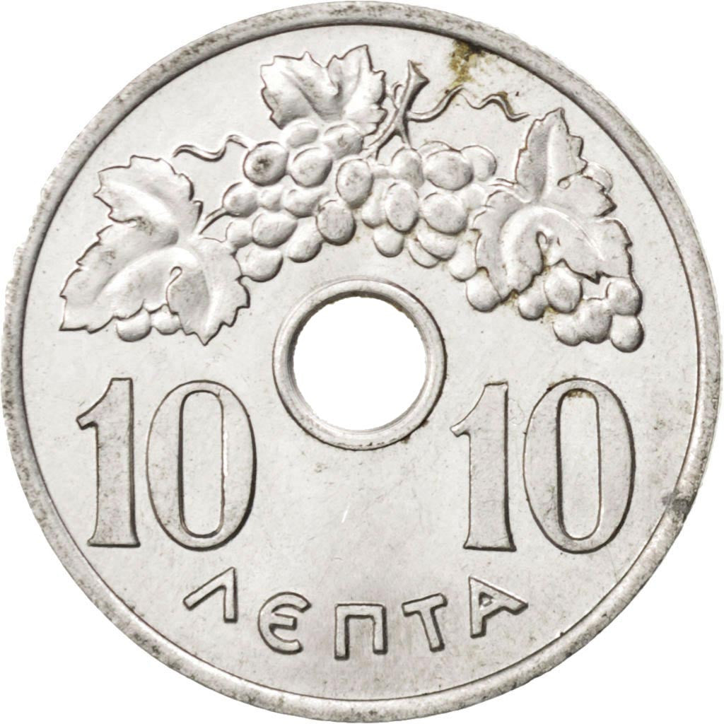 Coin, Greece, 10 Lepta, 1954, MS(63), Aluminum, KM:78