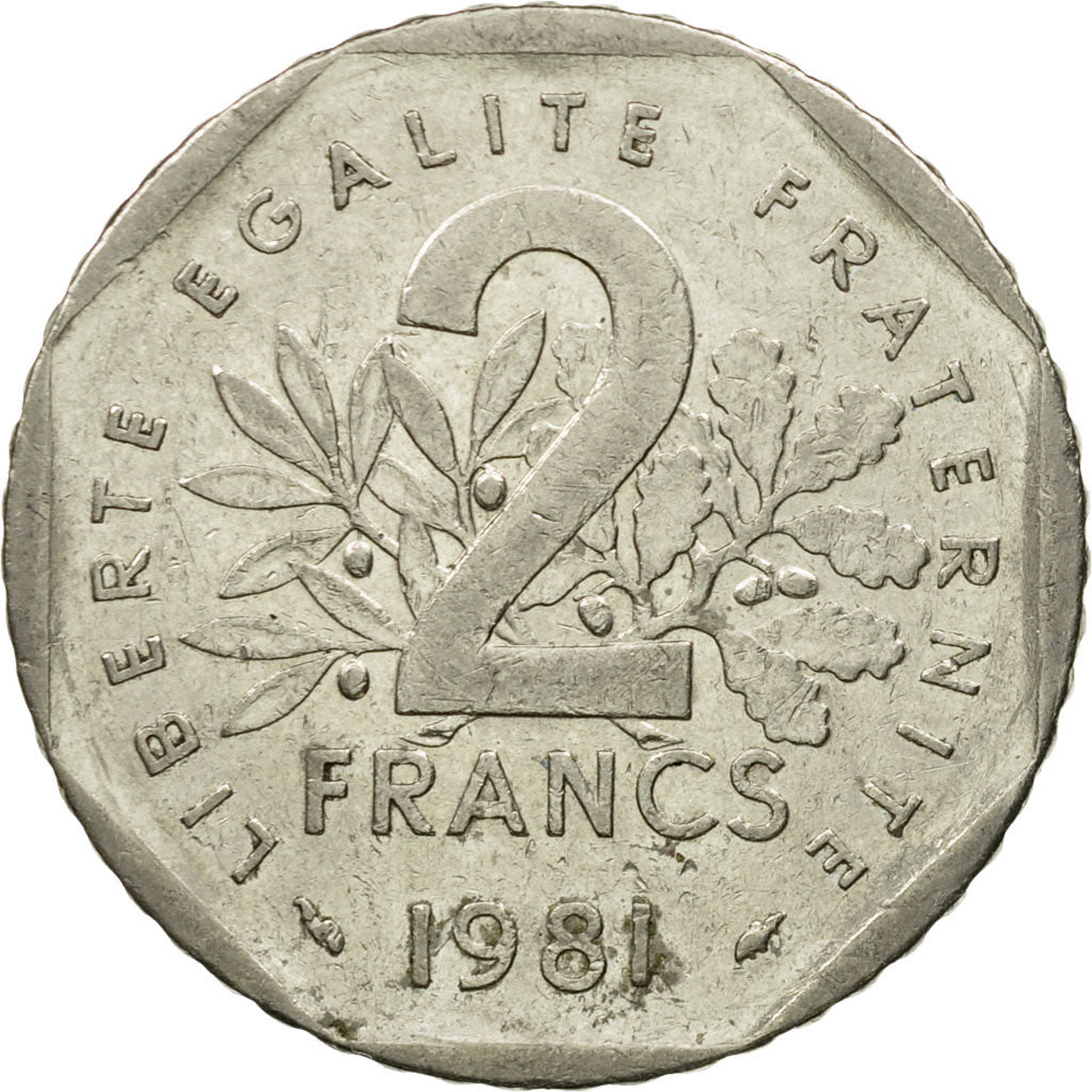 Coin, France, Semeuse, 2 Francs, 1981, Paris, EF(40-45), Nickel, KM:942.1