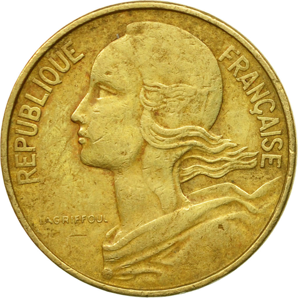 Moneda, Francia, Marianne, 10 Centimes, 1963, Paris, MBC, Aluminio - bronce