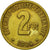 Coin, France, France Libre, 2 Francs, 1944, Philadelphia, EF(40-45), Brass