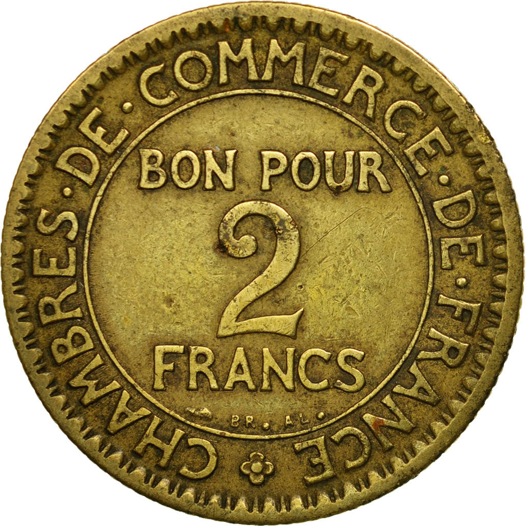 Coin, France, Chambre de commerce, 2 Francs, 1922, Paris, EF(40-45)