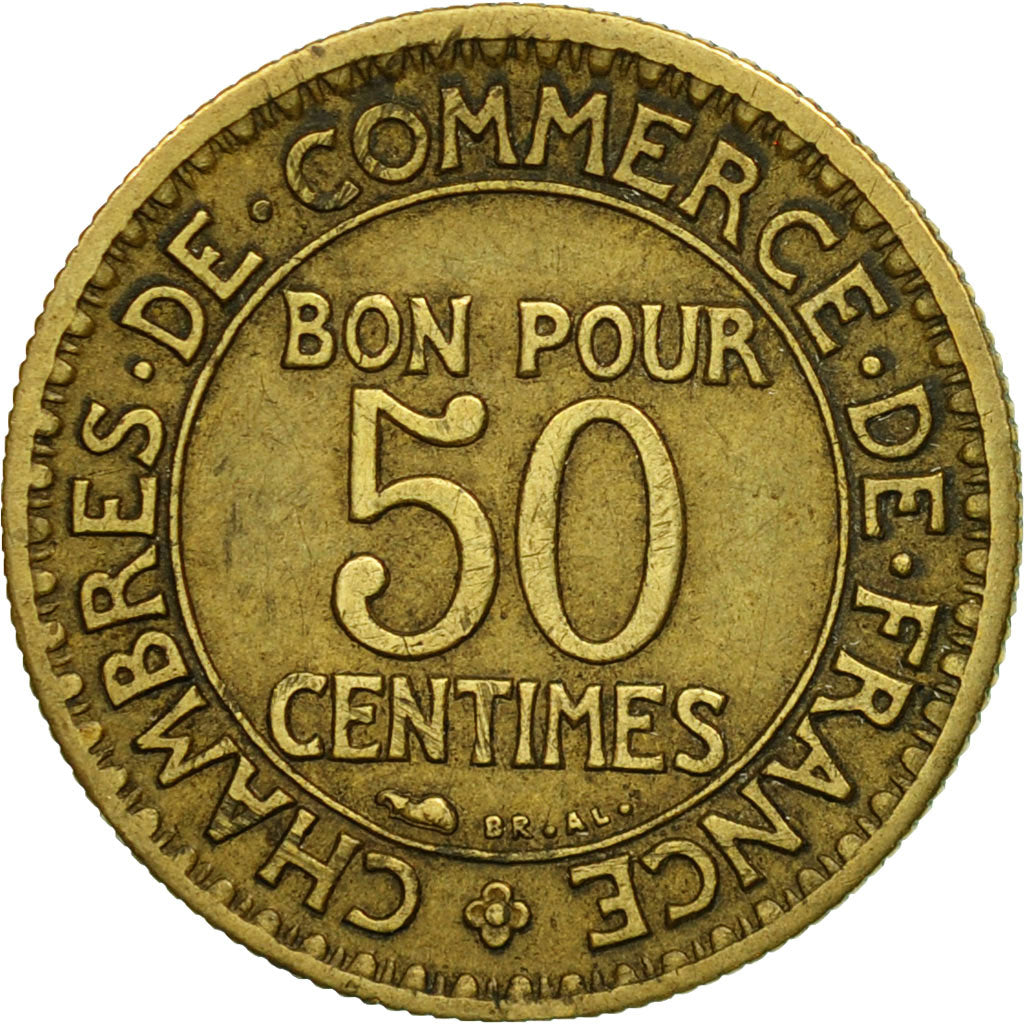 Coin, France, Chambre de commerce, 50 Centimes, 1927, Paris, EF(40-45)