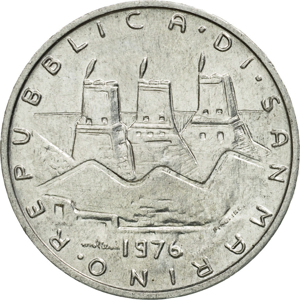 Coin, San Marino, 5 Lire, 1976, Rome, EF(40-45), Aluminum, KM:53