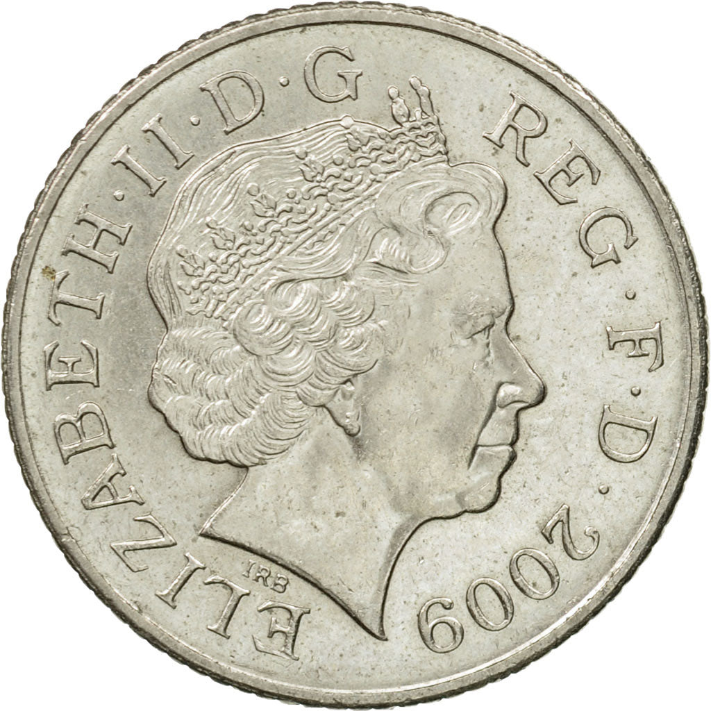 Coin, Great Britain, Elizabeth II, 10 Pence, 2009, EF(40-45), Copper-nickel