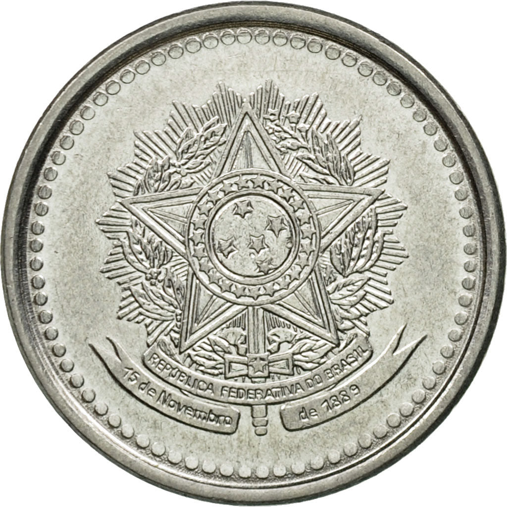 Coin, Brazil, 200 Cruzeiros, 1985, EF(40-45), Stainless Steel, KM:596