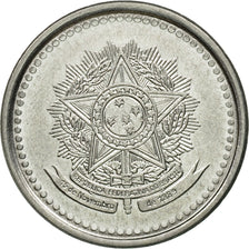 Coin, Brazil, 200 Cruzeiros, 1985, EF(40-45), Stainless Steel, KM:596