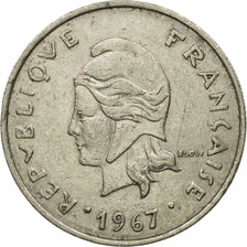 Coin, New Hebrides, 20 Francs, 1967, Paris, EF(40-45), Nickel, KM:3.1