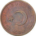 TURKEY, Kurus, 1974, KM #895a, MS(63), Bronze, 14, 0.94