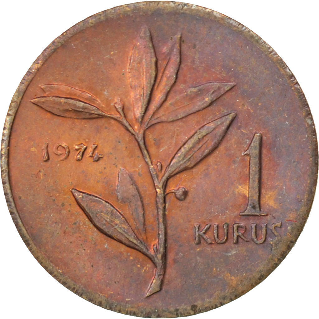TURKEY, Kurus, 1974, KM #895a, MS(63), Bronze, 14, 0.94