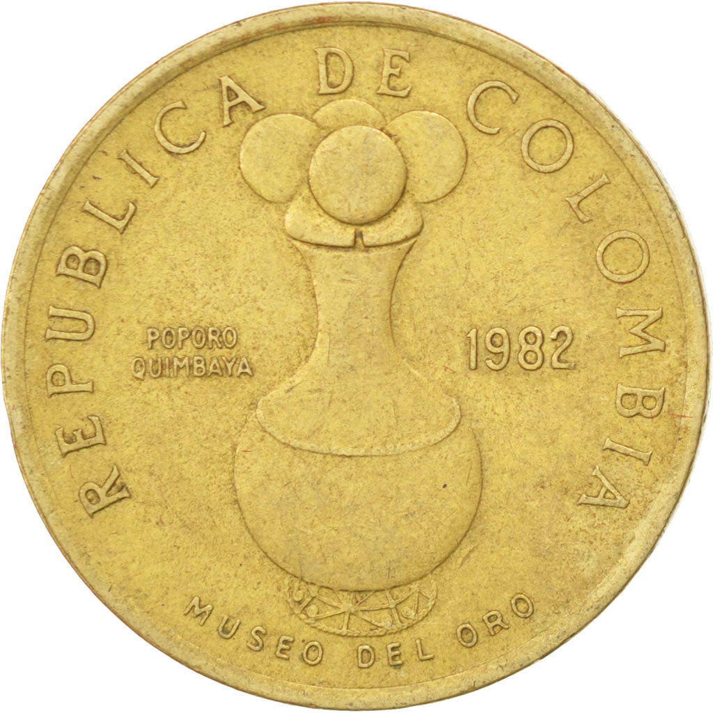 COLOMBIA, 20 Pesos, 1982, KM #271, EF(40-45), Aluminum-Bronze, 25, 6.13