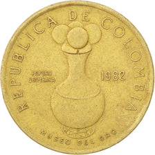 COLOMBIA, 20 Pesos, 1982, KM #271, EF(40-45), Aluminum-Bronze, 25, 6.13