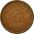 Moneta, Norwegia, Haakon VII, 5 Öre, 1956, EF(40-45), Bronze, KM:400