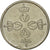 Moneta, Norwegia, Olav V, 25 Öre, 1975, EF(40-45), Miedź-Nikiel, KM:417