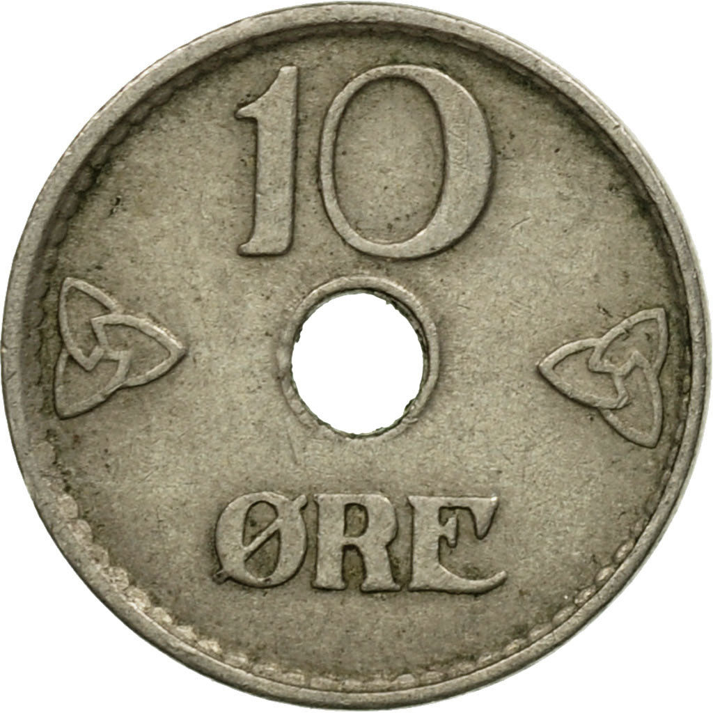 Coin, Norway, Haakon VII, 10 Öre, 1937, EF(40-45), Copper-nickel, KM:383
