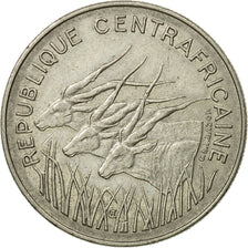 Coin, Central African Republic, 100 Francs, 1972, EF(40-45), Nickel, KM:6