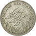 Coin, Central African Republic, 100 Francs, 1972, EF(40-45), Nickel, KM:6