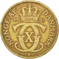 DENMARK, 2 Kroner, 1925, Copenhagen, KM #825.1, EF(40-45), Aluminum-Bronze, 31,.