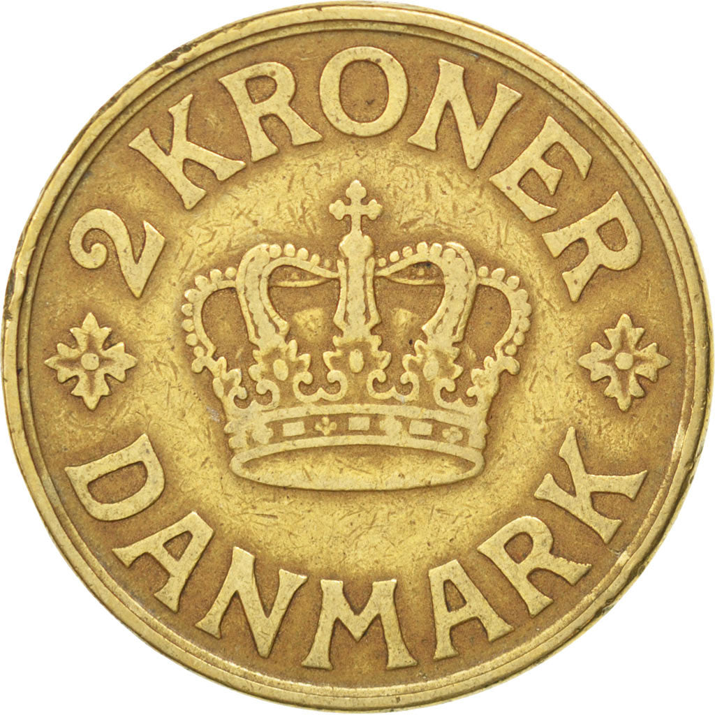 DENMARK, 2 Kroner, 1925, Copenhagen, KM #825.1, EF(40-45), Aluminum-Bronze, 31,.