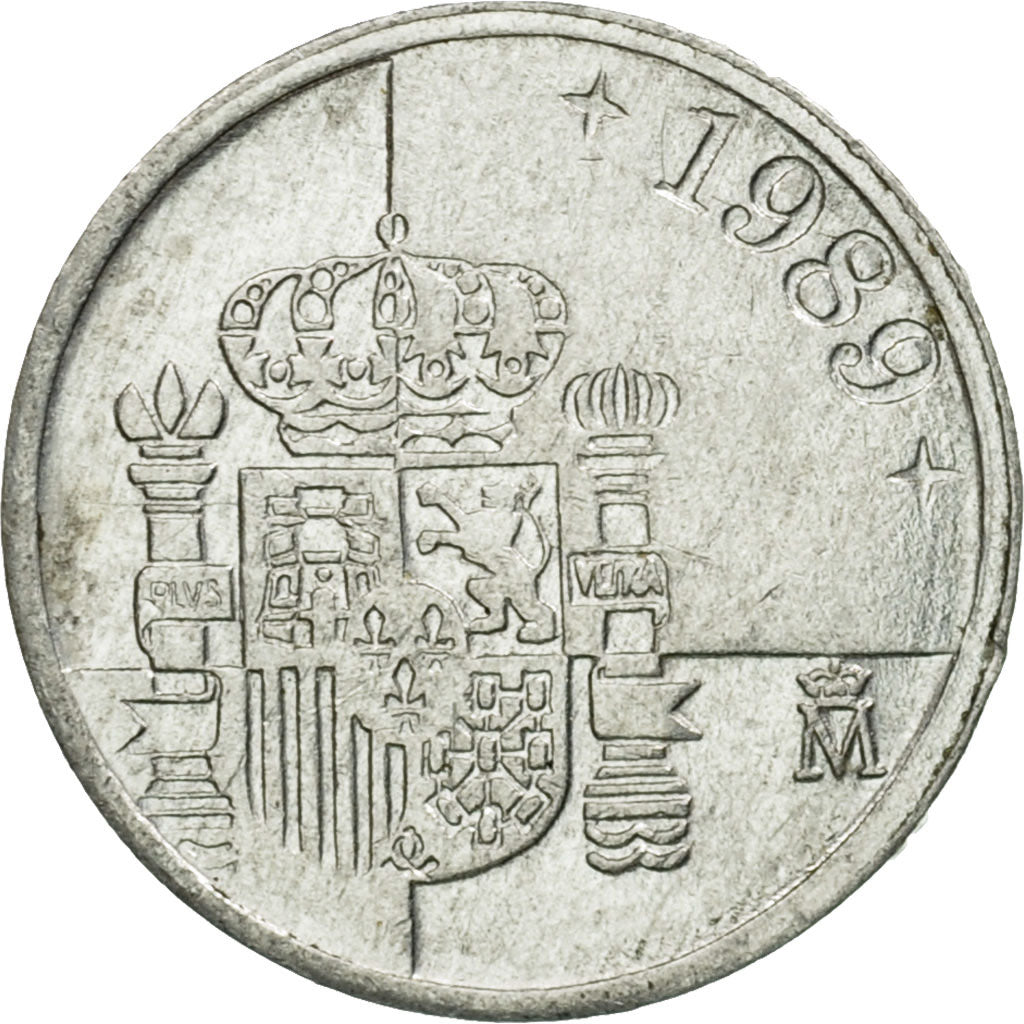 Münze, Spanien, Juan Carlos I, Peseta, 1989, SS, Aluminium, KM:832
