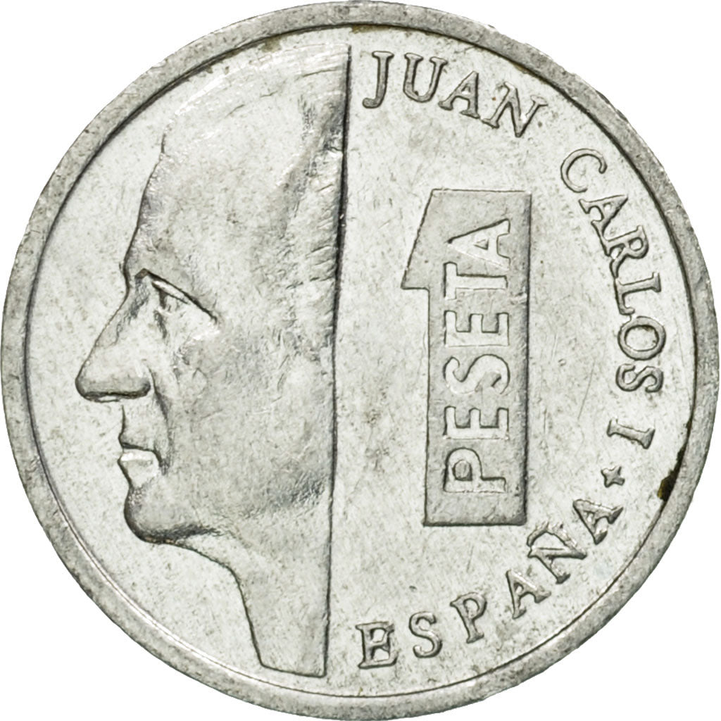 Münze, Spanien, Juan Carlos I, Peseta, 1989, SS, Aluminium, KM:832