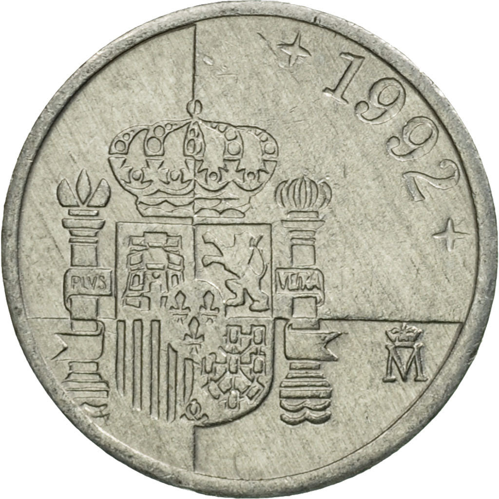 Münze, Spanien, Juan Carlos I, Peseta, 1992, SS, Aluminium, KM:832