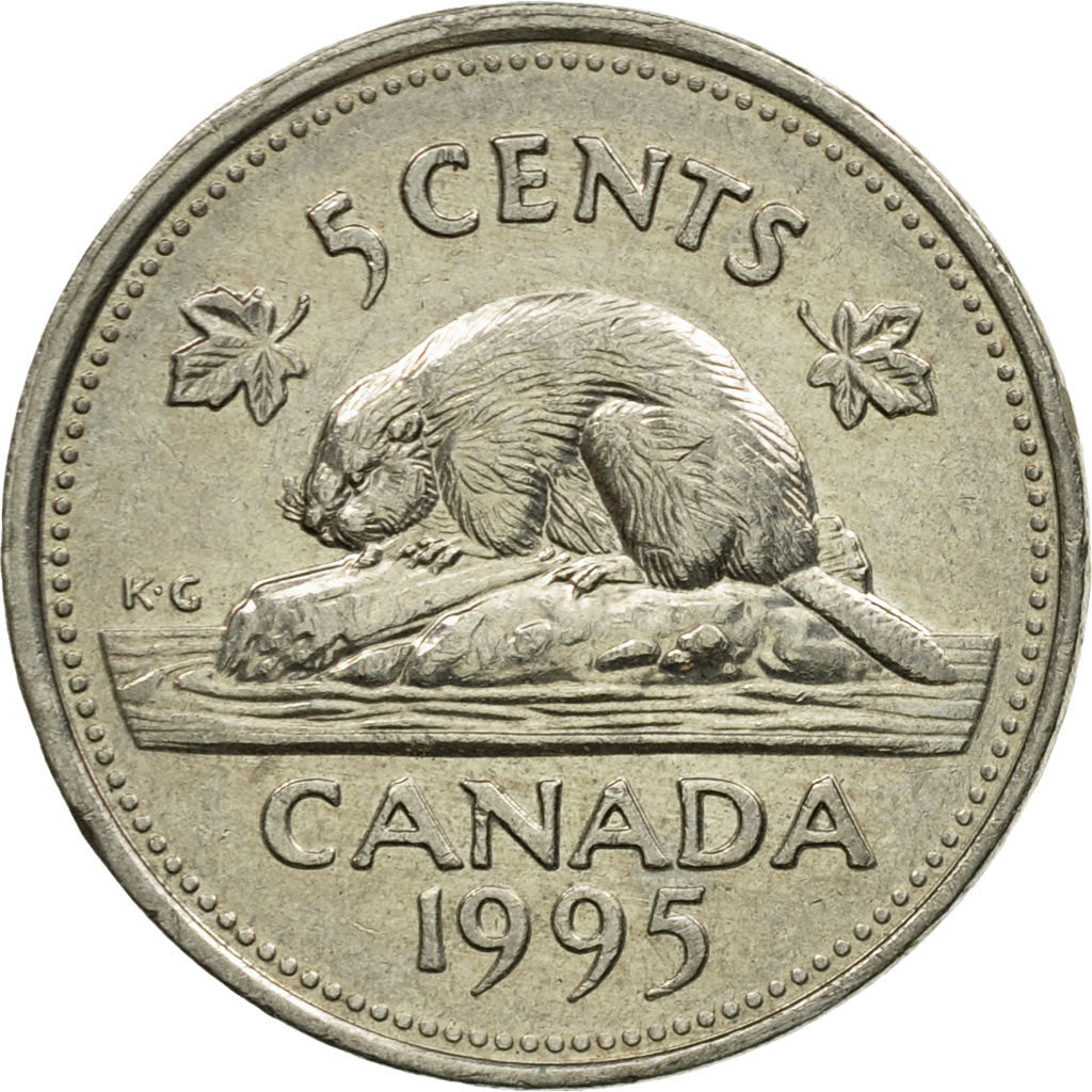 Coin, Canada, Elizabeth II, 5 Cents, 1995, Royal Canadian Mint, Ottawa
