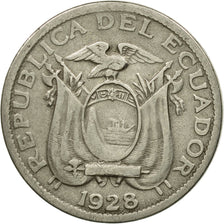 Coin, Ecuador, 5 Centavos, Cinco, 1928, Heaton, EF(40-45), Nickel, KM:69