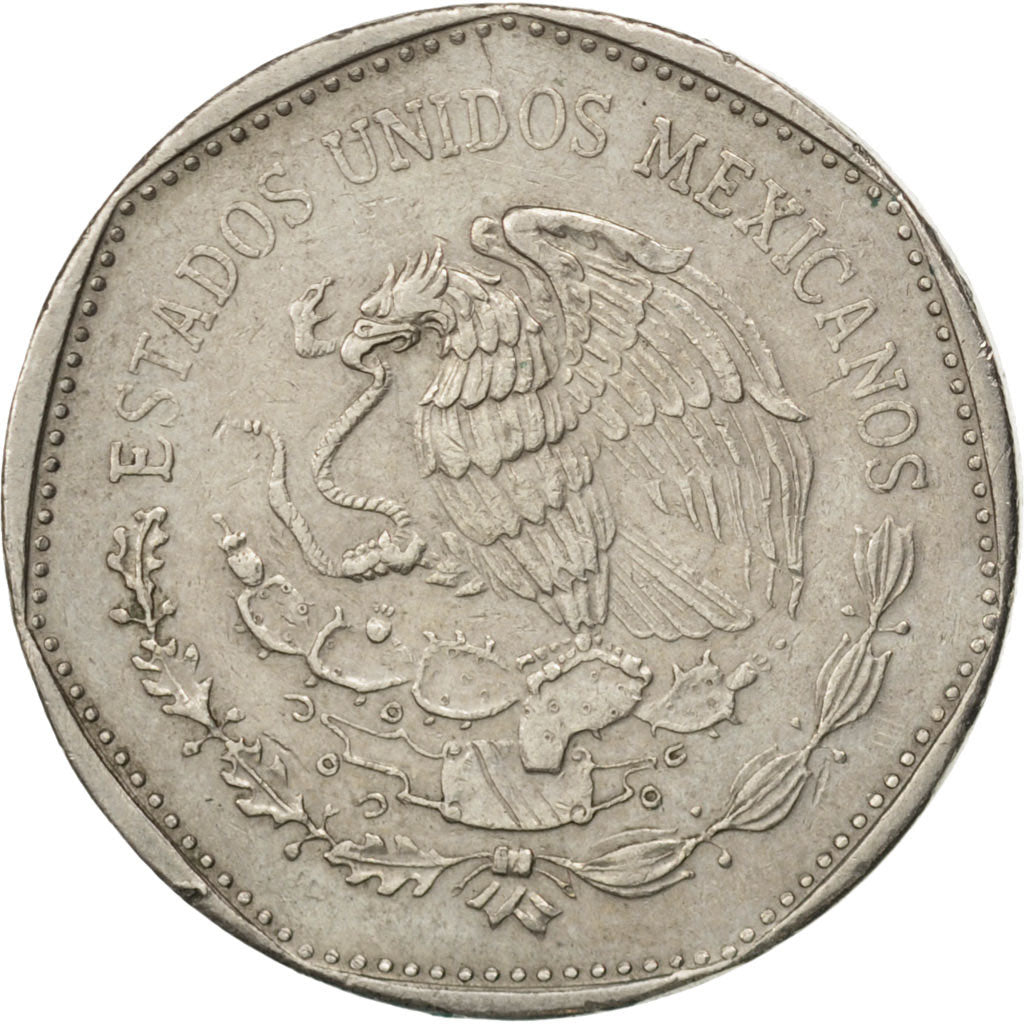 MEXICO, 5 Pesos, 1981, Mexico City, KM #485, EF(40-45), Copper-Nickel, 27, 10.22