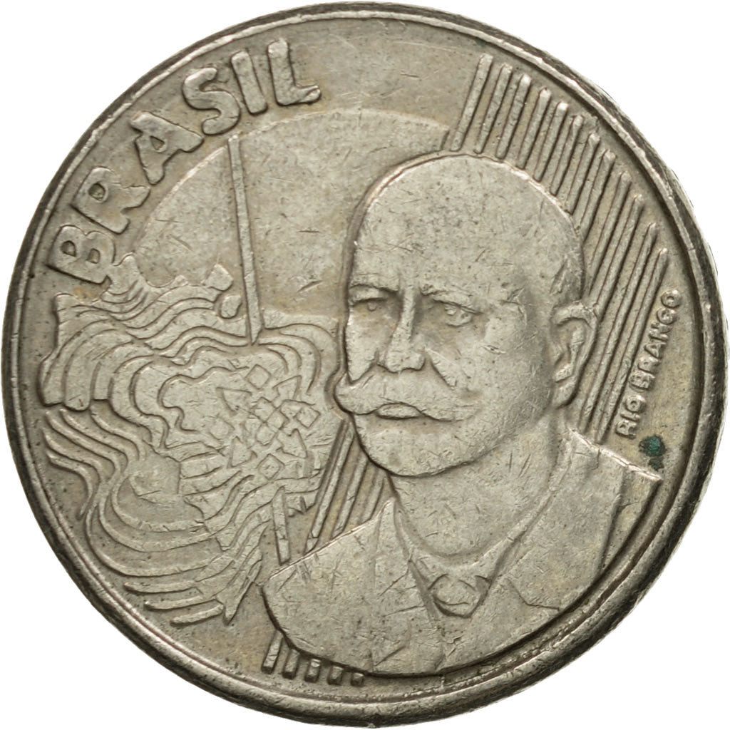 Coin, Brazil, 50 Centavos, 2000, EF(40-45), Copper-nickel, KM:651