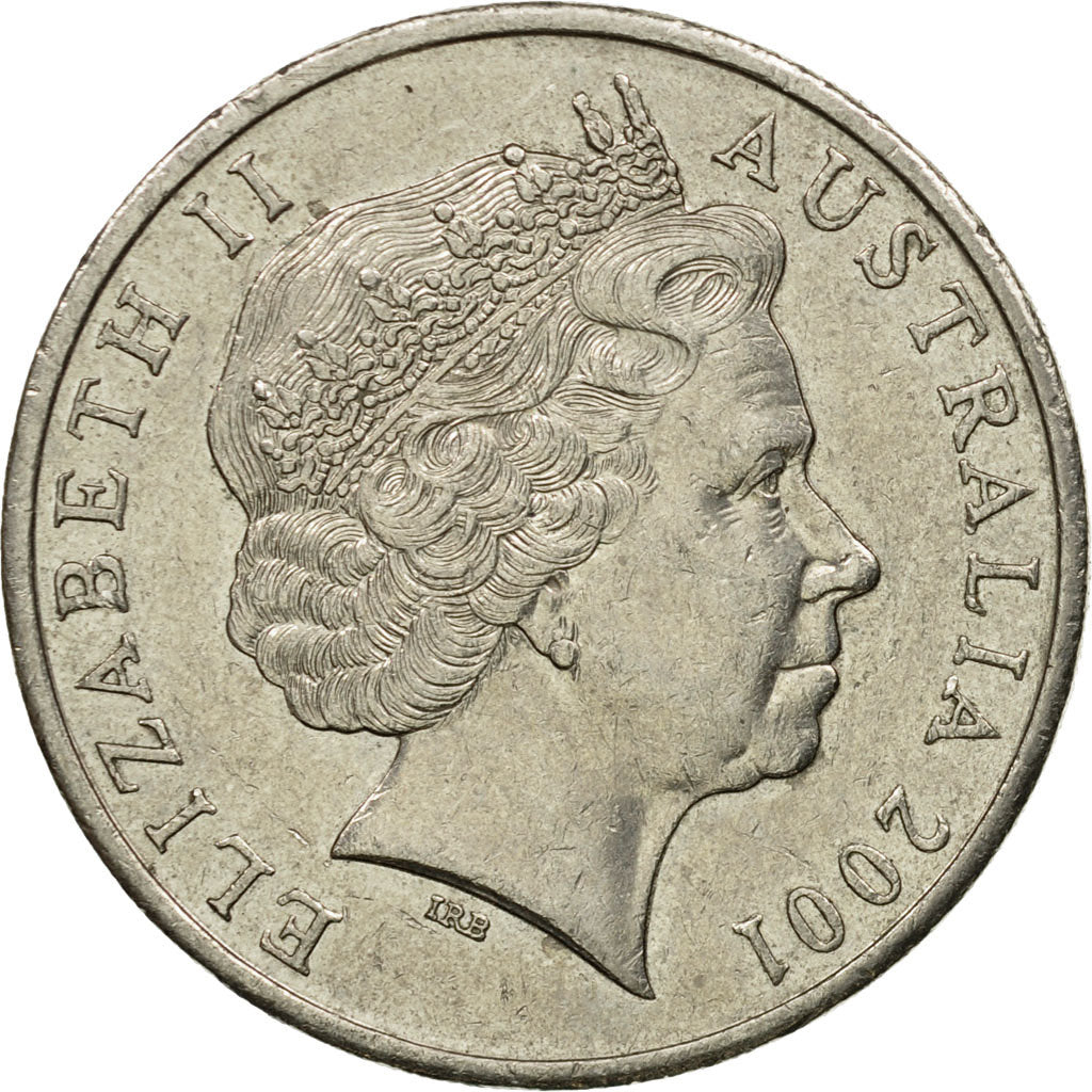 Monnaie, Australie, Elizabeth II, 20 Cents, 2001, Royal Australian Mint, TTB