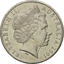 Monnaie, Australie, Elizabeth II, 20 Cents, 2001, Royal Australian Mint, TTB