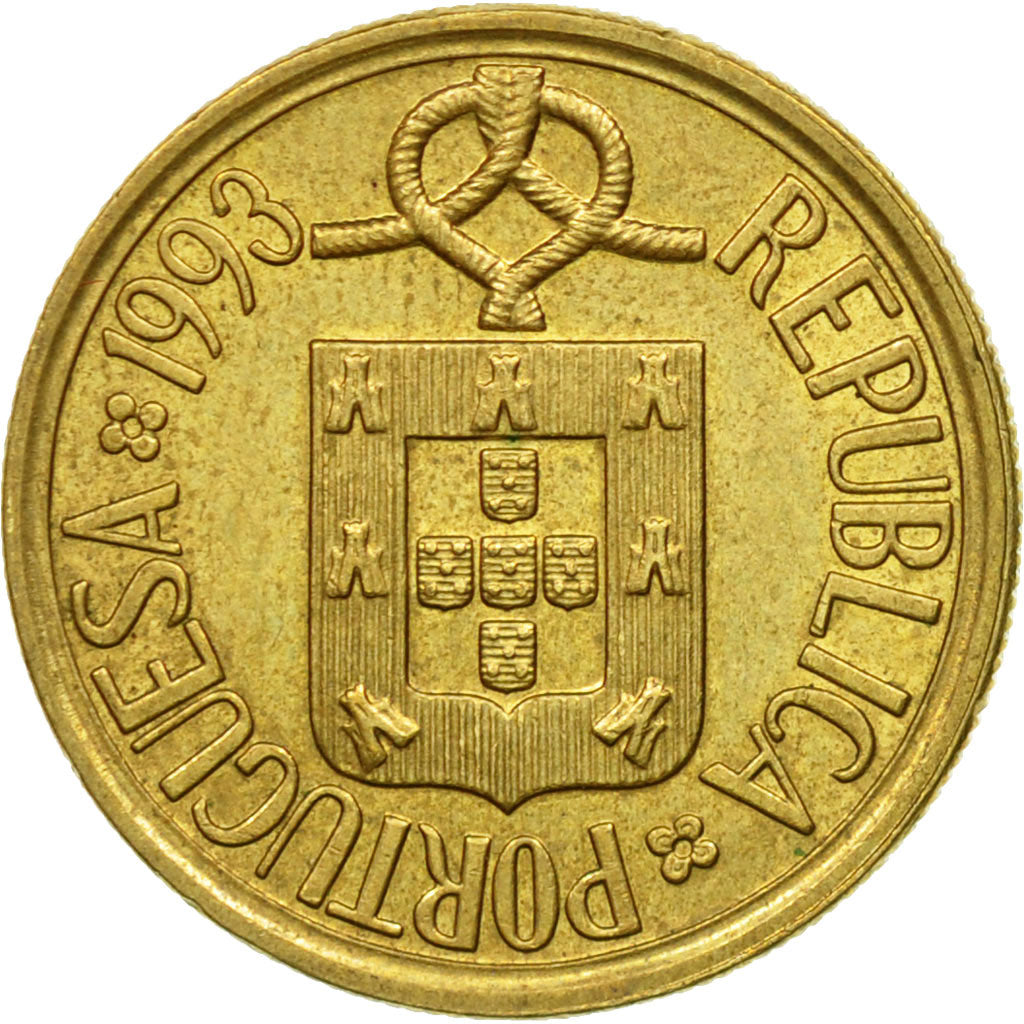 Moneta, Portogallo, 5 Escudos, 1993, BB, Nichel-ottone, KM:632