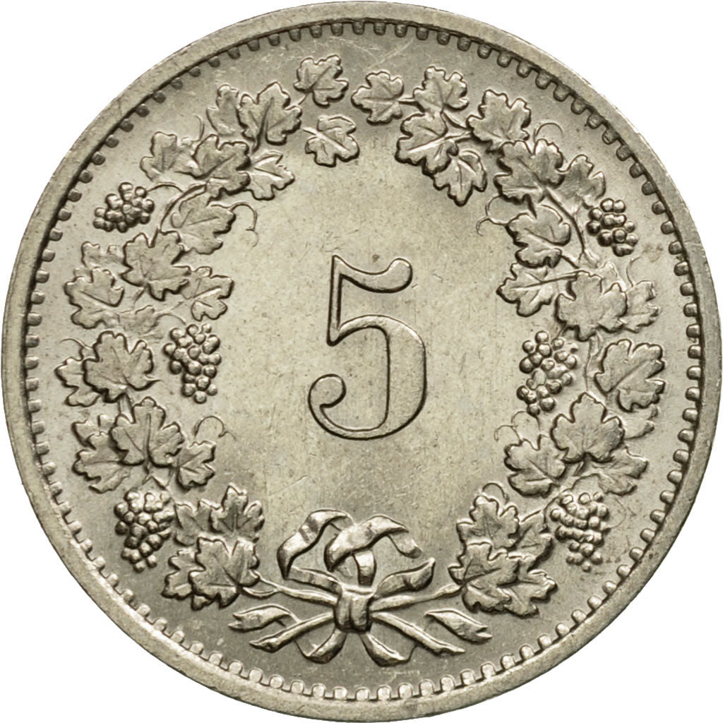 Moneta, Svizzera, 5 Rappen, 1971, Bern, BB, Rame-nichel, KM:26