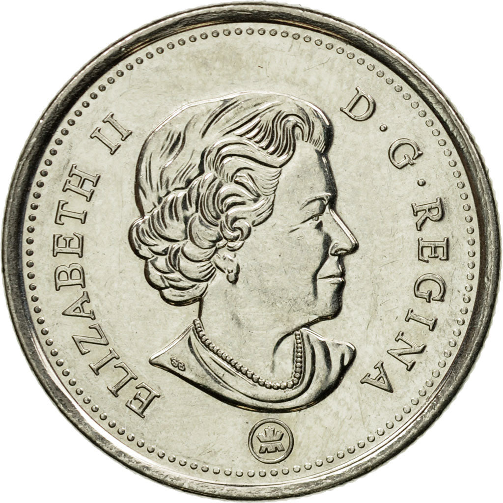 Coin, Canada, 25 Cents, 2014, Royal Canadian Mint, EF(40-45), Nickel