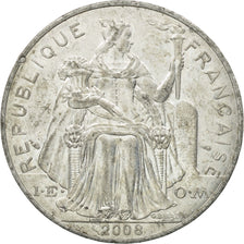 Coin, French Polynesia, 5 Francs, 2008, Paris, EF(40-45), Aluminum, KM:12
