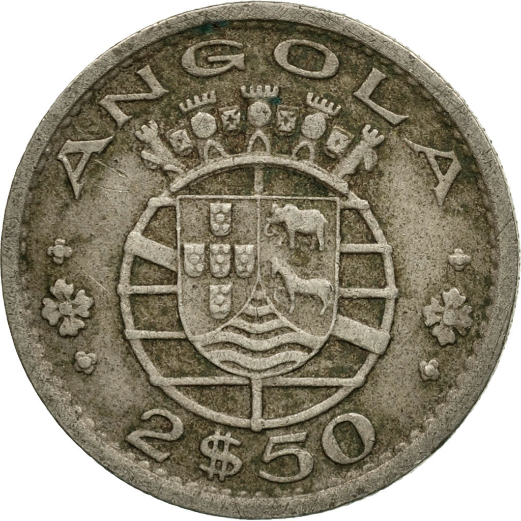 Monnaie, Angola, 2-1/2 Escudos, 1956, TTB, Copper-nickel, KM:77