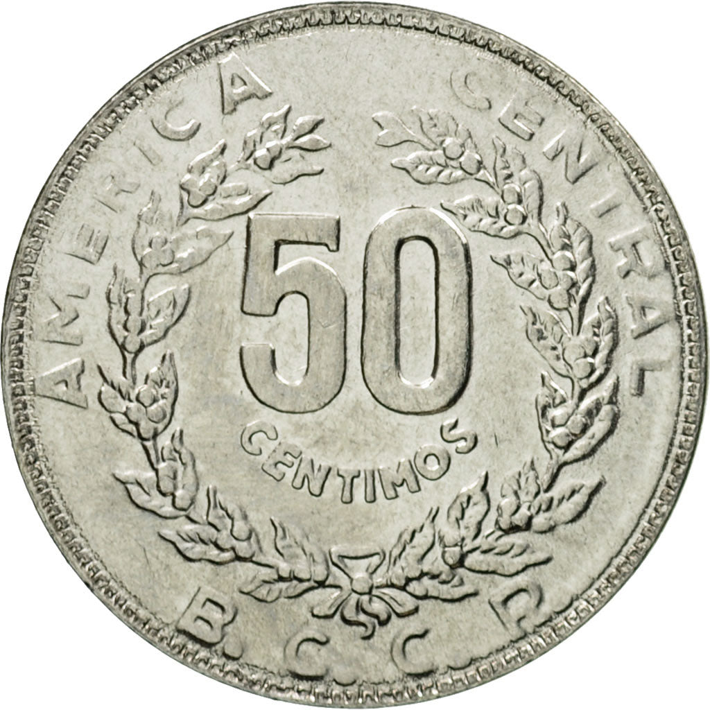 Monnaie, Costa Rica, 50 Centimos, 1990, TTB, Stainless Steel, KM:209.1