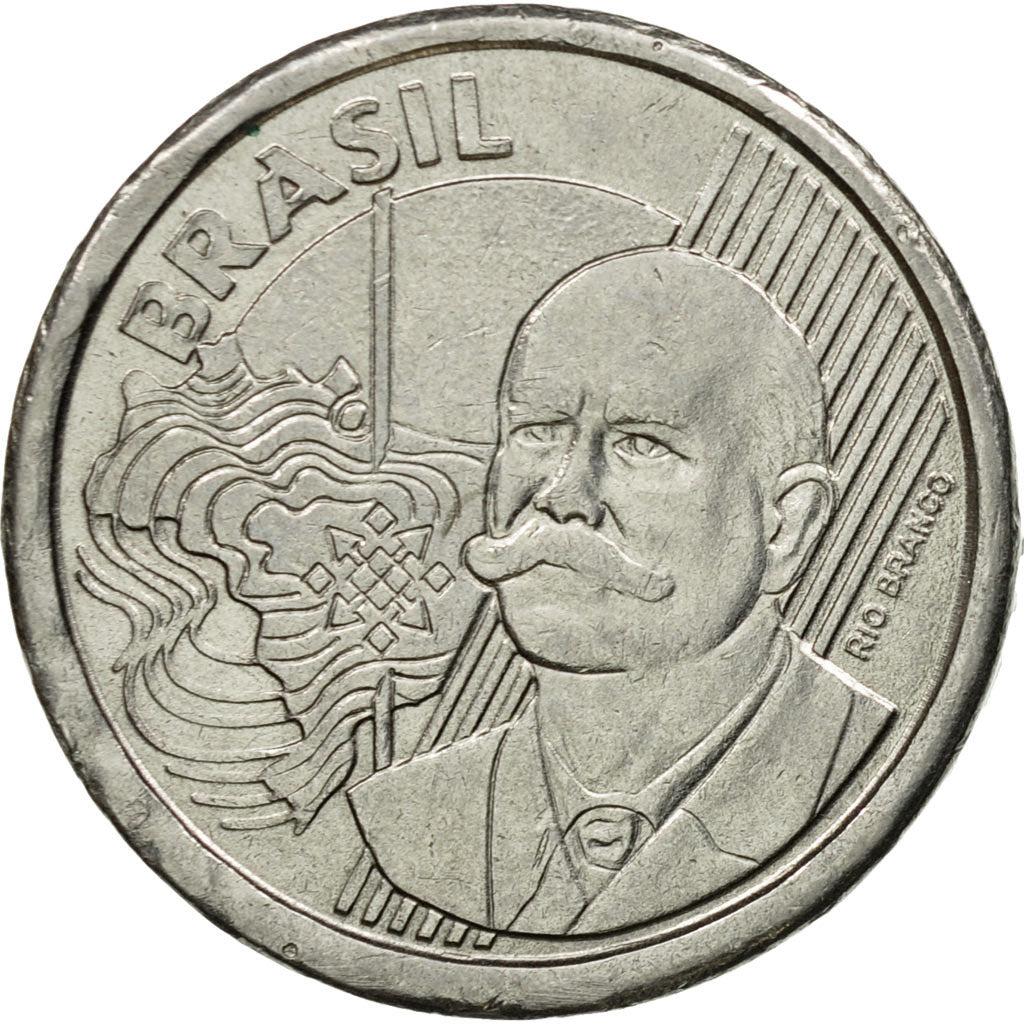 Moneda, Brasil, 50 Centavos, 2009, MBC, Acero inoxidable, KM:651a