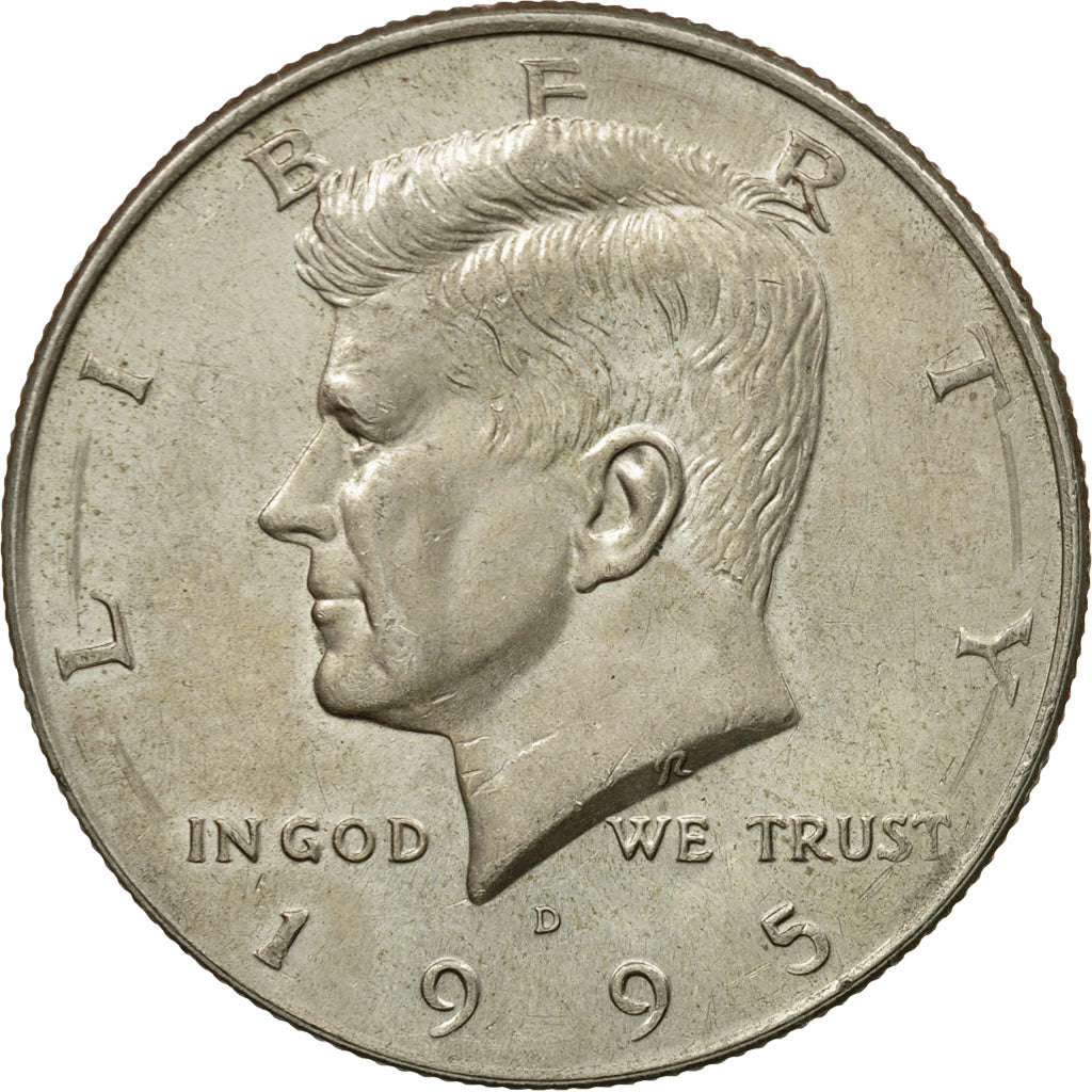 Coin, United States, Kennedy Half Dollar, Half Dollar, 1995, U.S. Mint, Denver