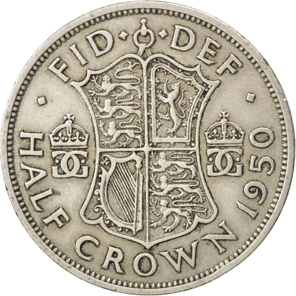 Coin, Great Britain, George VI, 1/2 Crown, 1950, EF(40-45), Copper-nickel