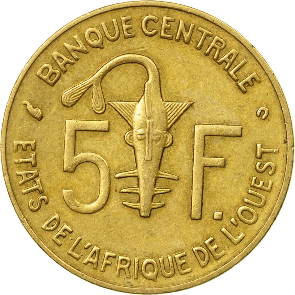 Coin, West African States, 5 Francs, 2001, Paris, EF(40-45)